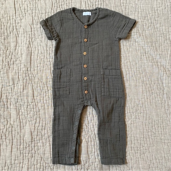 Jamie Kay Organic Cotton Juniper Muslin Romper - Picture 3 of 4